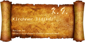 Kirchner Ildikó névjegykártya