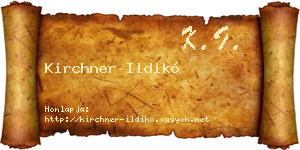 Kirchner Ildikó névjegykártya