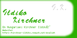 ildiko kirchner business card